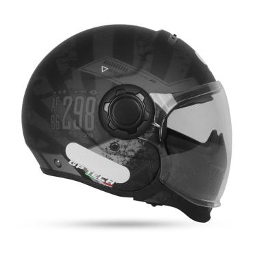 Imagem de Capacete Gp Tech Zoom Camuflado Preto Fosco Aberto/Fechado C/ Óculos Interno