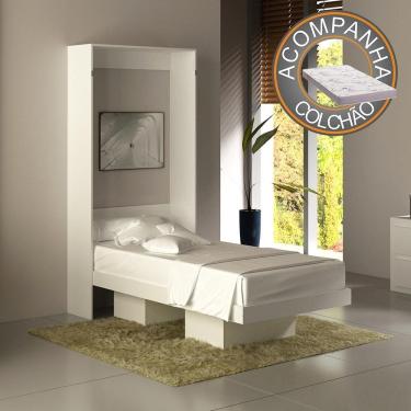 Imagem de Cama Articulada Solteiro CM8015 Branco Tecnomobili + Colchão Ortobom