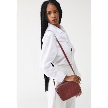 Imagem de Bolsa Transversal Colcci Monograma Alça Ajustável Bordô Colcci 090.01.12217 feminino