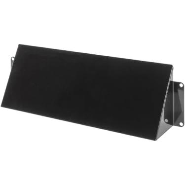 Imagem de Tampa de ventilação de aço galvanizado preto de 25,4 cm x 7,6 cm - Defletor de chuva de exaustão/entrada de duto - Proteção à prova de intempéries para sistemas de ventilação aberta - Exaustor de