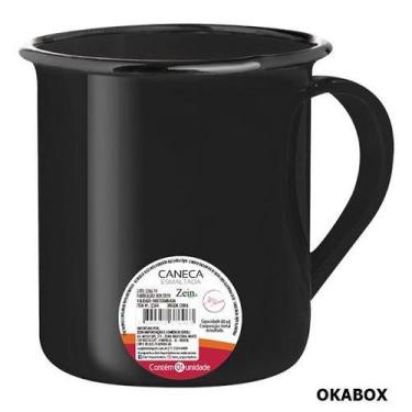Imagem de Caneca De Ferro Ágata Esmaltado Nostálgico  Clássico  Retrô 80ML Preta