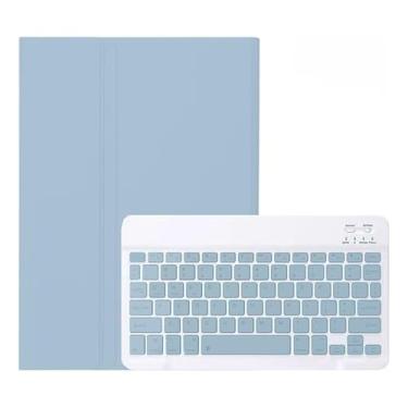 Imagem de Capa Para Tablet Com Teclado Bluetooth Para 5ª/6ª Geração,iPad Air1/Air2,iPad Pro 9.7 Polegadas (Azul Enevoado, Teclado comum)