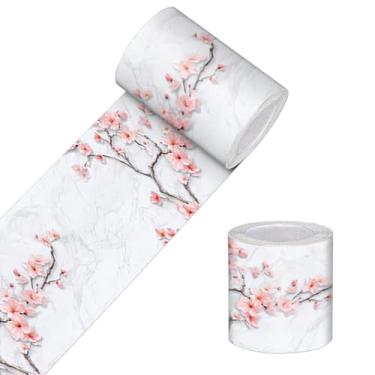 Imagem de HOMETITUTE Papel de parede para decoração de parede com acabamento de parede autoadesivo de flor de ameixa para quarto, sala de estar, estudo, espelho, moldura, corredor, 10 x 496 cm, design de estilo