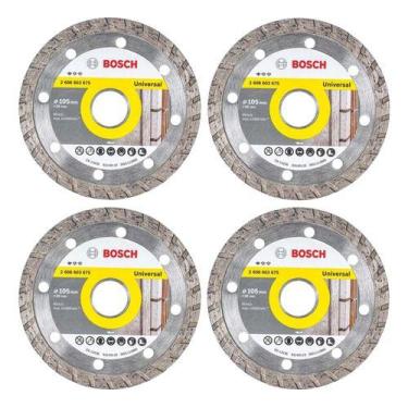Imagem de Kit 4 Discos Diamantados 105mm Turbo Serra Mármore Bosch