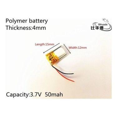 Imagem de Bateria 50mah 3,7v 4mm X 12mm X 15mm - bgb