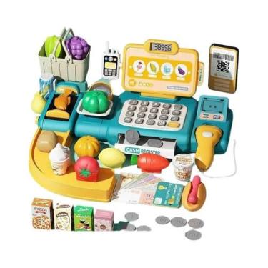 Imagem de Brinquedo De Caixa Registradora Para Crianças Com Scanner Microfone Le
