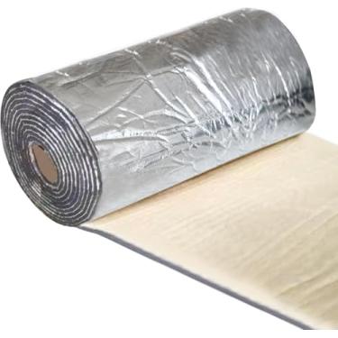 Imagem de Forro de vaso sanitário, kit anticondensação de vaso sanitário de 101 x 101 cm com autoadesivo de folha de alumínio, forro de isolamento de tanque de vaso sanitário para interromper a condensação e