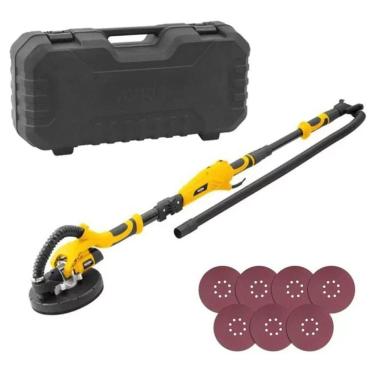 Imagem de Lixadeira de Parede e Teto Profissional com Led Vonder 220V Amarelo 600w LPV600