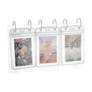 Imagem de PH PandaHall Álbum De Fotos Com Calendário Acrílico, Mini Suporte Mesa Para Fotos, 25X15 Cm, Álbuns Páginas Internas Transparentes E 26 Bolsos Filme Instax