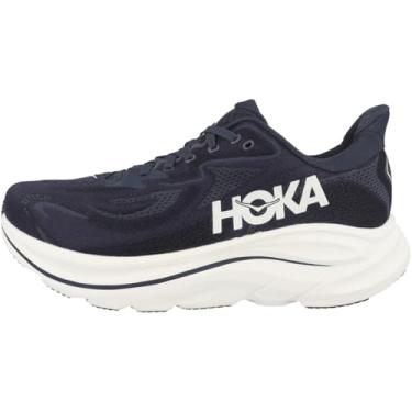 Imagem de HOKA Clifton 10 Tênis masculino, Azul-marinho/branco, 42