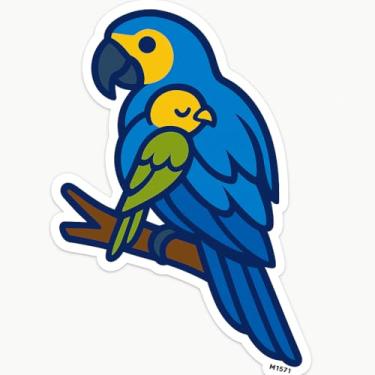 Imagem de Adesivo Carro/Moto Bebê a Bordo: Arara-Azul