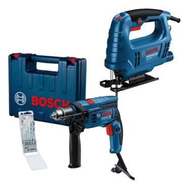 Imagem de Kit Furadeira Bosch Gsb 13 Re Com 5 Brocas + Gst680 110v