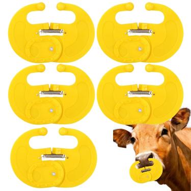 Imagem de Anéis de nariz para desmamadeira de bezerro | 5X espinho de nariz para bezerro - Preventor de sucção de leite, ferramenta compacta de desmame de animais de fazenda para gado