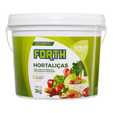 Imagem de Adubo Forth Hortaliças, Adubo para Horta, NPK, Micronutrientes, Nutrição Balanceada, Balde, 3kg