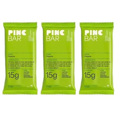 Imagem de Kit 3X: Barra de Proteína Pistache Sem Açúcar Pinc Bar 50g
