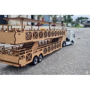 Imagem de Miniatura Carreta Da Alegria Em Escala 1/32 Mdf - KM ARTY