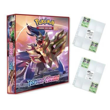 Imagem de Álbum Pasta Fichário Pokemon com 20 Folhas Espadas e Escudos Capa Dura
