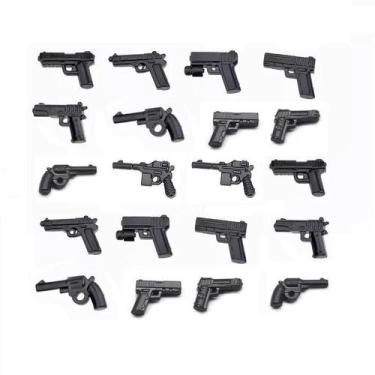 Imagem de 20 Peças Mini Swat Soldado Polícia Arma Militar Bloco De Construção Fi