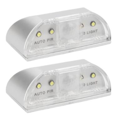 Imagem de Lâmpada com sensor de movimento, 2 peças de luz ativada por porta, operada por bateria, luz noturna com sensor de movimento, luzes de chave para porta de LED, lâmpada inteligente de buraco de
