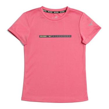 Imagem de Camiseta Infantil Energy Stamp Jr - Mizuno, Rosa, 6