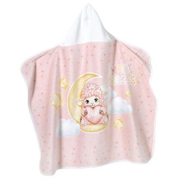 Imagem de Toalha de Banho Döhler com Capuz Sweet Dreams Rosa 90x70cm