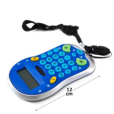 Imagem de Calculadora de Bolso 8 Dígitos Azul com Cordão