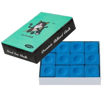 Imagem de HNQQ Giz de sinuca, grau 3A, conjunto de 12 peças, cor azul