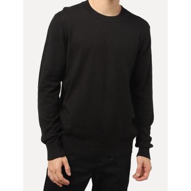 Imagem de Suéter Ellus Masculino Tricot C-Neck Visco Like Basic Round Preto-Masculino