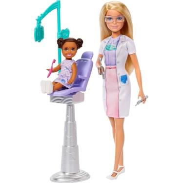 Imagem de Barbie Profissões Conjunto de Brinquedo Dentista de Cabelo Loiro com Menina para crianças a partir de 3 anos