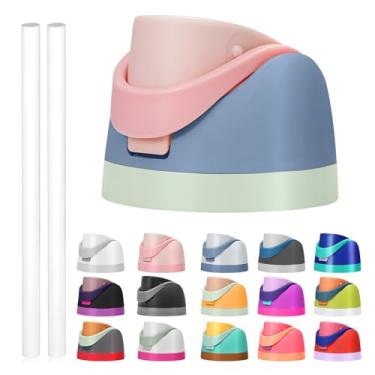 Imagem de Tampa de substituição para Owala Freesip, compatível com Owala Cup 473 ml, 680 g, 946 ml, 1,134 g, acessório de substituição e canudos, à prova de vazamento, livre de BPA (rosa azul)