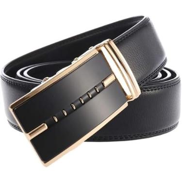 Imagem de Jovem Cinto Menino Selvagem Popular Cinto Jeans Macacão Marrom Fivela Automática Cinto Moda, Black, 110