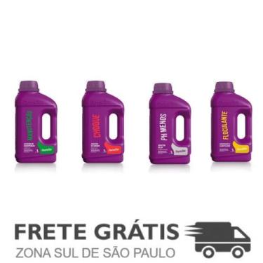 Imagem de Kit 4 Manutenção, choque, Redutor Ph, Floculante - Domclor