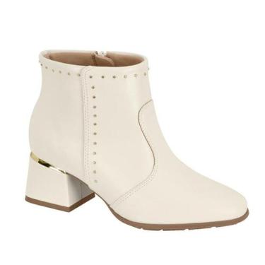 Imagem de Bota Modare Cano Curto Feminino Conforto forrada Original Branco Off, 