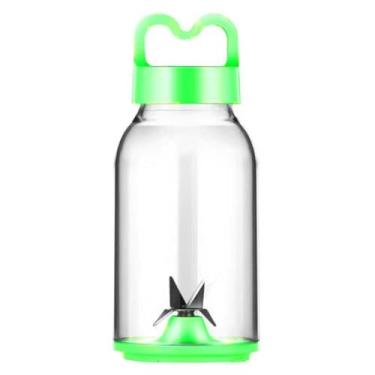 Imagem de Copo de liquidificador de substituição para HOMEXUP/MEET JUICE/LEZAA - Aço inoxidável de 6 lâminas de 500 ml com linhas de medição - Tampa tipo M - compatível com vários espremedores (verde)