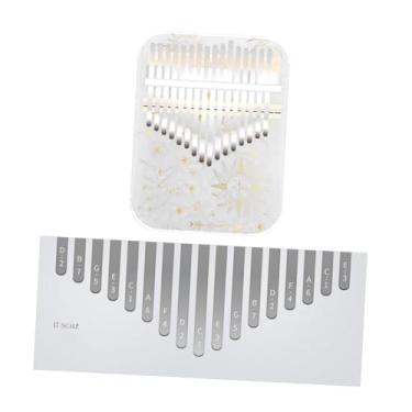 Imagem de Almencla Piano de polegar com 17 teclas, piano com martelo afinado e acessórios, instrumento acrílico de marimba para adolescentes, crianças, presente de, B