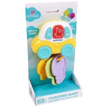 Imagem de Brinquedo para Bebê Carrinho Chaveiro Mordedor Polibrinq