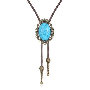 Imagem de Dlknp Colar ocidental de couro cowgirl para mulheres, acessórios de fantasia, joias ocidentais, 15.75-31.5 inches, Liga de aço, Sem Pedra Preciosa