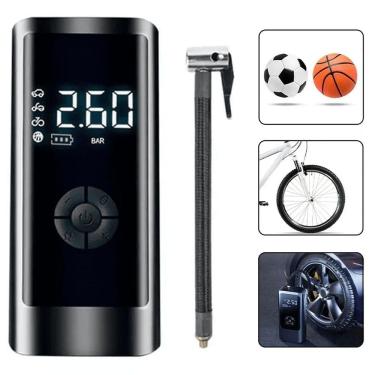 Imagem de Mini Compressor Ar Potente Portátil 150 Psi Carro Van Bike