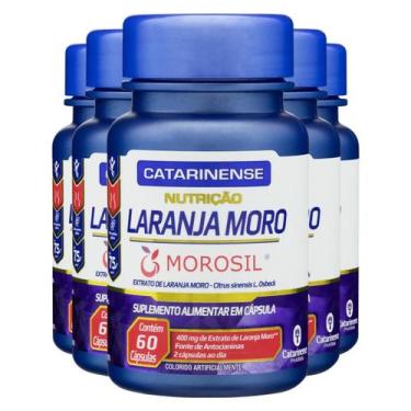 Imagem de Kit 5 Laranja Moro Catarinense 400Mg 60 Cápsulas