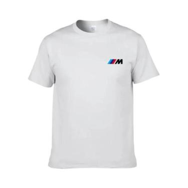 Imagem de Camiseta Unissex De Algodão BMW Verão Clássico Logotipo Estampado Moda
