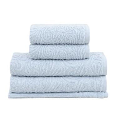 Imagem de Jogo de Toalhas Buddemeyer Liz Extra Soft Banho Azul 5 peças