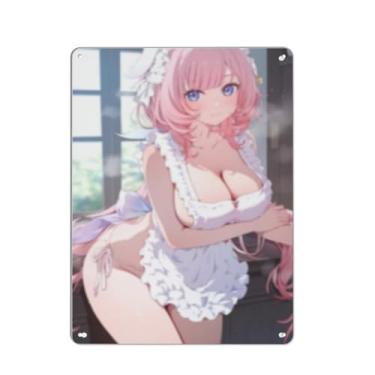 Imagem de Anime Sexy Bikini Hot Girl Pinup Girl Metal Tin Sign Wall Art Poster Decor for Home Bar Club Bedroom Bathroom Man Cave Otaku 30,5 x 40,6 cm, AN032