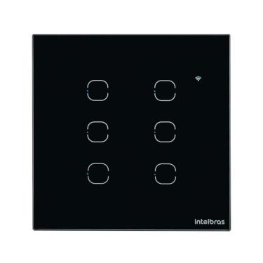 Imagem de Interruptor Smart Wi-fi Touch 6 Teclas Preto Ews 1006