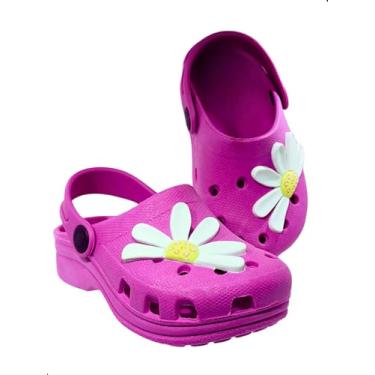 Imagem de Babuche Infantil Sandália Menina Flor Margarida, Leve e Antiderrapante (BR, Bebê, Faixa Numérico, 21, 22)