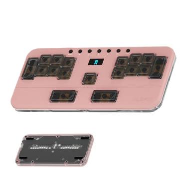 Imagem de NLOFIN Teclado mecânico personalizável para jogos de ritmo musical (rosa)