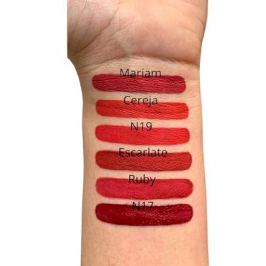 Imagem de Batom liquido vermelho sucesso - Ludurana (Escarlate)