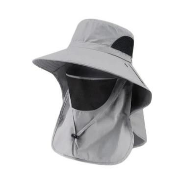 Imagem de Chapéu De Balde Unissex Com Proteção UV E Aba Para O Pescoço Para Ativ