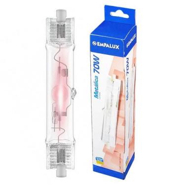 Imagem de Lâmpada Metálica Bilateral Palito 70W Rx7S Rosa - EMPALUX, 220V