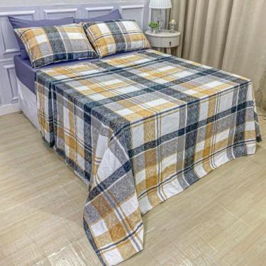 Imagem de Kit de Lençol Queen 4 Peças Micro Percal 400 Fios Toque de Pêssego Ant