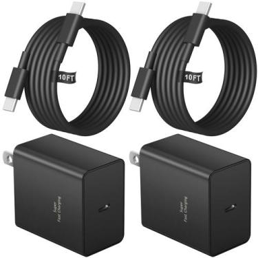 Imagem de Carregador Novobit USB C 45 W, carregamento rápido, 10 pés, pacote com